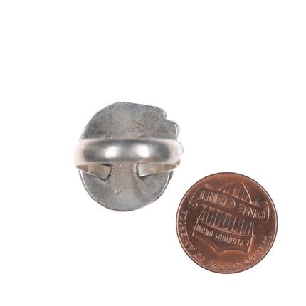 sz7 Vintage Navajo silver and light blue turquoise ring - Estate Fresh Austin