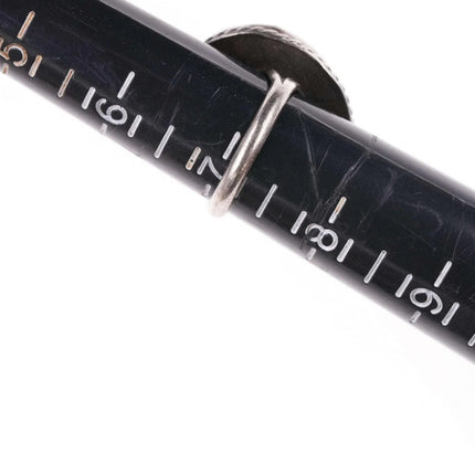 sz7 Vintage Navajo silver and turquoise ring 32mm - Estate Fresh Austin