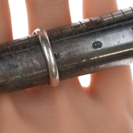 sz7 Vintage Navajo silver and turquoise ring er - Estate Fresh Austin