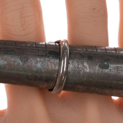 sz7 Vintage Navajo silver and turquoise ring hj - Estate Fresh Austin