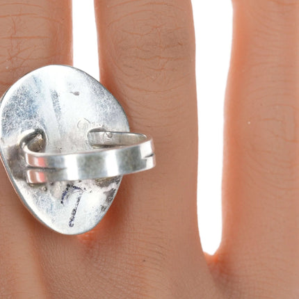 sz7 Vintage Navajo silver and turquoise ring kj - Estate Fresh Austin