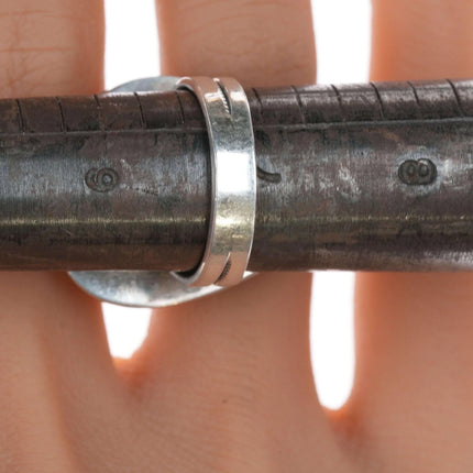 sz7 Vintage Navajo silver and turquoise ring kj - Estate Fresh Austin