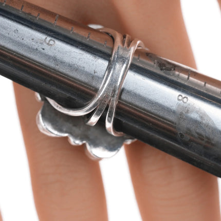 sz7 Vintage Navajo silver turquoise cluster ring - Estate Fresh Austin