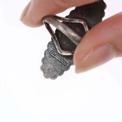 sz7 Vintage Southwestern sterling and turquose ring - Estate Fresh Austin