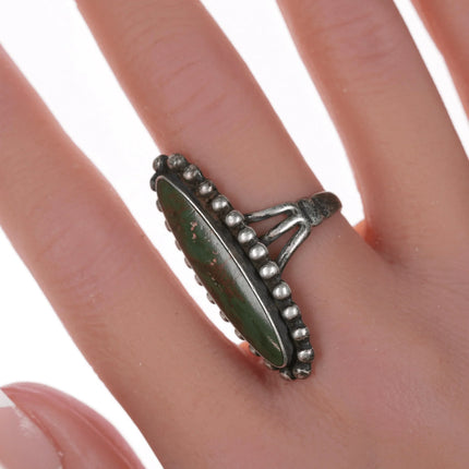 sz7 Vintage Southwestern sterling and turquose ring - Estate Fresh Austin