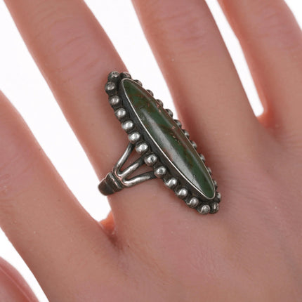 sz7 Vintage Southwestern sterling and turquose ring - Estate Fresh Austin