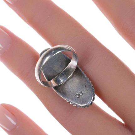 sz7 Vintage Sterling and turquoise ring DC - Estate Fresh Austin