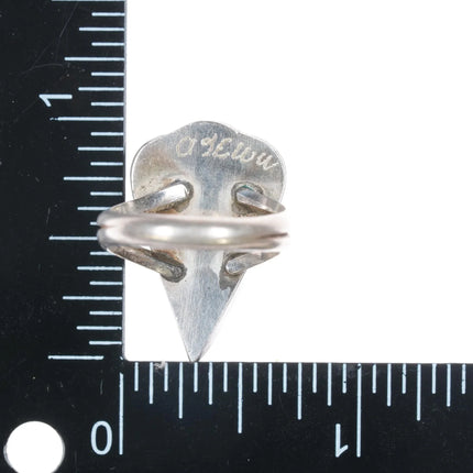 sz7 Vintage Zuni carved turquoise ring - Estate Fresh Austin