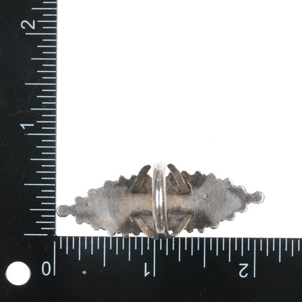 sz7 Vintage Zuni silver needlepoint long ring - Estate Fresh Austin