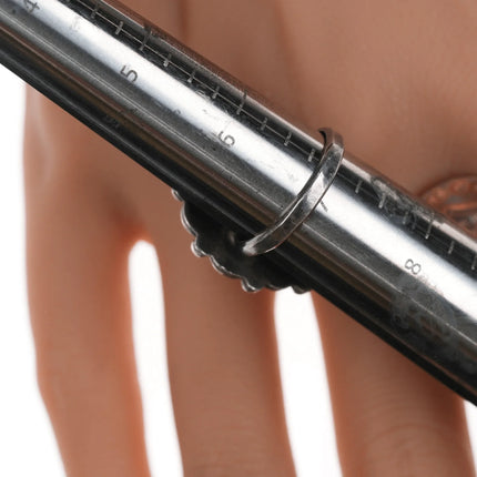 sz7 Vintage Zuni Snake eye silver and turquoise ring - Estate Fresh Austin