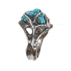 sz7.25 Mid century brutalist sterling and turquoise ring - Estate Fresh Austin