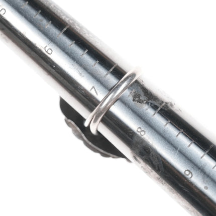 sz7.25 Vintage Native American silver and mother of pearl ring - Estate Fresh Austin