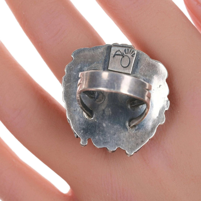 sz7.25 Vintage Native American silver and turquoise ring - Estate Fresh Austin