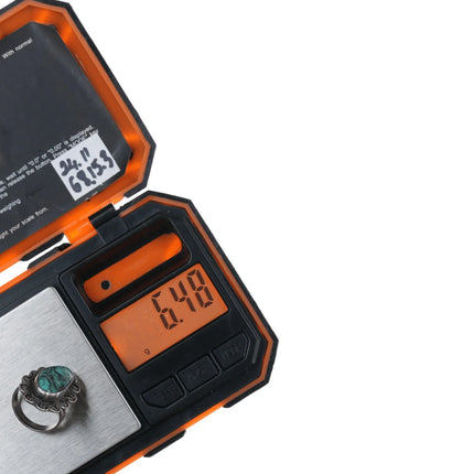 sz7.25 Vintage Native American silver and turquoise/chrysocolla ring - Estate Fresh Austin