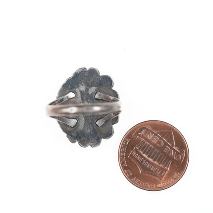 sz7.25 Vintage Native American silver cat's eye ring - Estate Fresh Austin