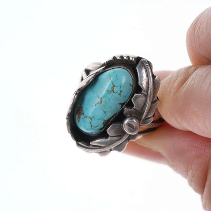 sz7.25 Vintage Native American Sterling/turquoise ring - Estate Fresh Austin