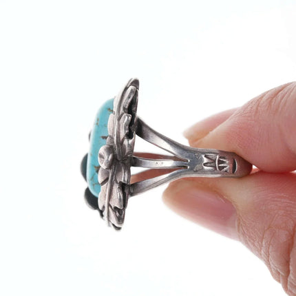 sz7.25 Vintage Native American Sterling/turquoise ring - Estate Fresh Austin