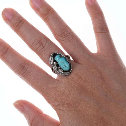 sz7.25 Vintage Native American Sterling/turquoise ring - Estate Fresh Austin