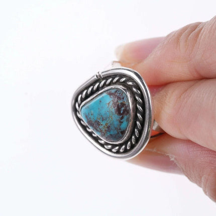sz7.25 Vintage Navajo sterling and turquoise ring Bisbee? - Estate Fresh Austin