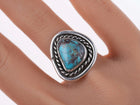 sz7.25 Vintage Navajo sterling and turquoise ring Bisbee? - Estate Fresh Austin