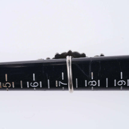 sz7.25 Vintage Navajo Sterling three stone turquoise ring - Estate Fresh Austin