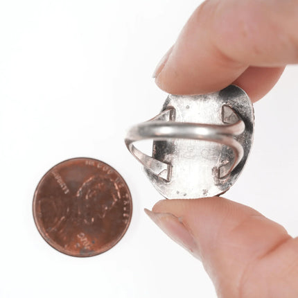 sz7.5 Bisbee Turquoise Vintage Native American sterling ring - Estate Fresh Austin