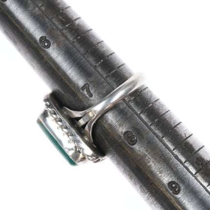 sz7.5 Chimney Butte Navajo silver and turquoise ring - Estate Fresh Austin