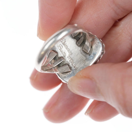 sz7.5 Chimney Butte Navajo silver and turquoise ring - Estate Fresh Austin
