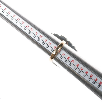 sz7.5 Large Vintage Navajo 14k gold Bisbee turquoise ring - Estate Fresh Austin