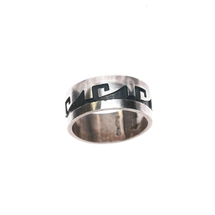 sz7.5 Troy Hoyungwa Hopi sterling band ring - Estate Fresh Austin