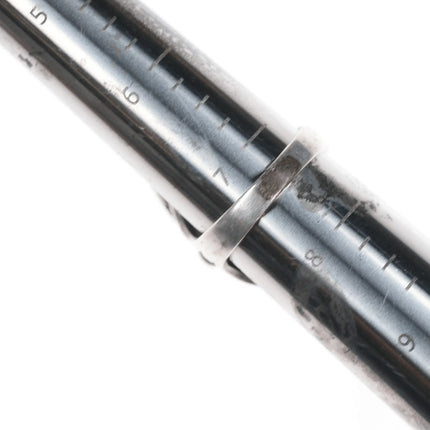 sz7.5 Vintage Native American silver and turquoise oval ring - Estate Fresh Austin