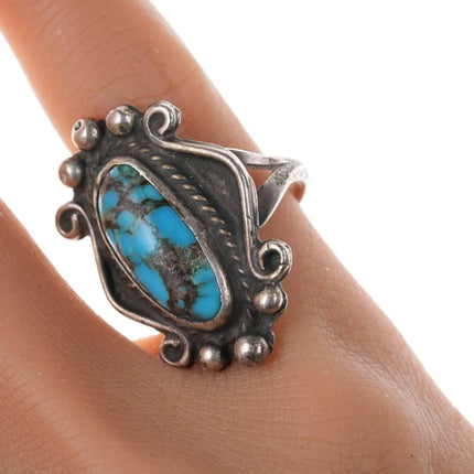 sz7.5 Vintage Native American Sterling turquoise ring - Estate Fresh Austin