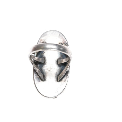 sz7.5 Vintage Navajo sterling black web Kingman turquoise ring - Estate Fresh Austin