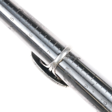 sz7.5 Vintage Navajo sterling black web Kingman turquoise ring - Estate Fresh Austin