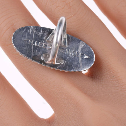 sz7.5 Vintage Nelson Lee Zuni sterling turquoise and shell ring - Estate Fresh Austin