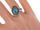 sz7.75 c1950's Navajo sterling and turquoise ring - Estate Fresh Austin