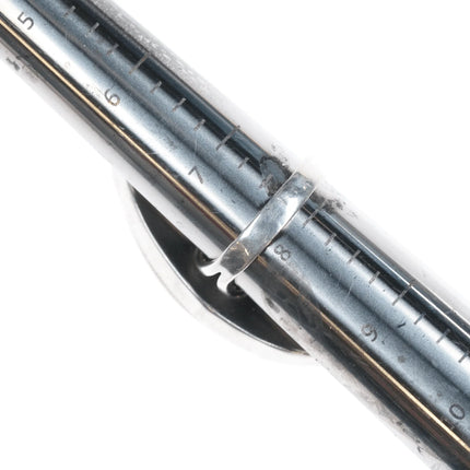 sz7.75 Larry Pinto Navajo Sterling Mediterranean coral ring - Estate Fresh Austin