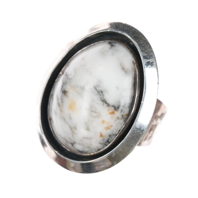 sz7.75 Toledo Navajo sterling white buffalo ring - Estate Fresh Austin