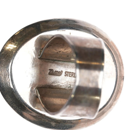 sz7.75 Toledo Navajo sterling white buffalo ring - Estate Fresh Austin