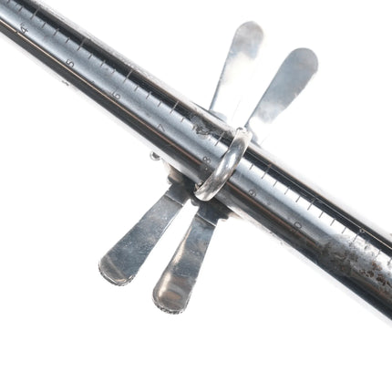 Sz8-Adjustable Vintatage Francis Navajo silver and turquoise dragonfly ring - Estate Fresh Austin