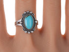 sz8 c1940's Bell Trading Post Native American sterling and turquoise ring - Estate Fresh Austin