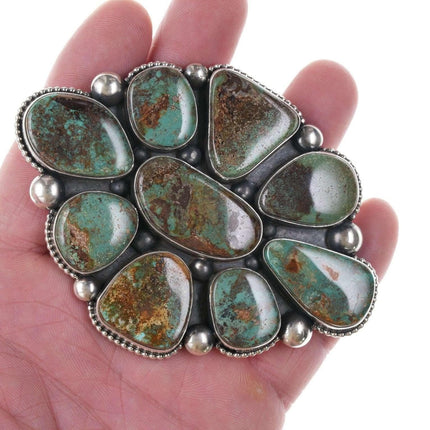 sz8 Ernest Begay Navajo Oversized turquoise cluster ring - Estate Fresh Austin