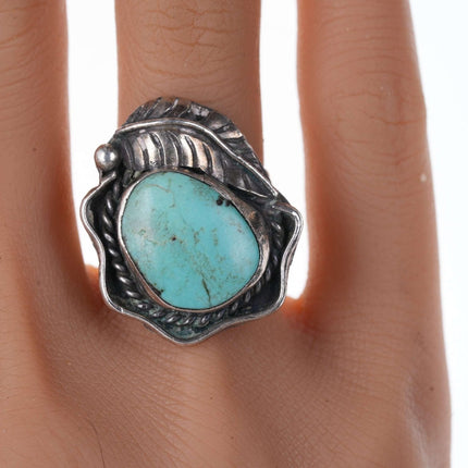 Sz8 Navajo Silver and turquoise ring - Estate Fresh Austin