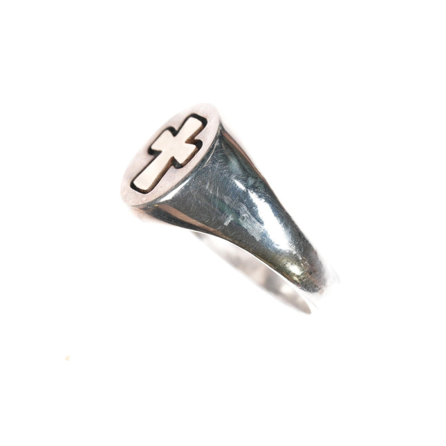 sz8 Retired James Avery 14k/Sterling cross ring - Estate Fresh Austin