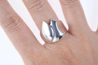 sz8 Retro MWS Modernist sterling ring - Estate Fresh Austin