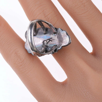 sz8 Vintage Katherine Chiquito Navajo Sterling and turquoise ring - Estate Fresh Austin