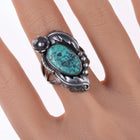 sz8 Vintage Katherine Chiquito Navajo Sterling and turquoise ring - Estate Fresh Austin