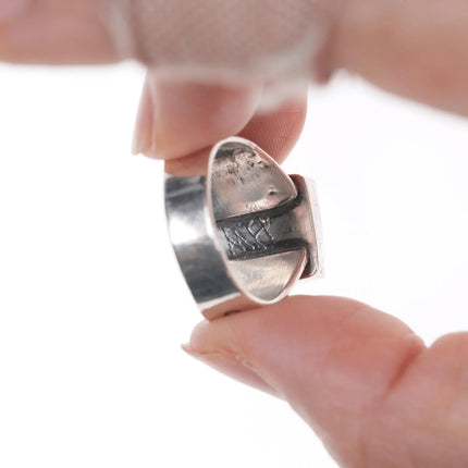 sz8 Vintage MH Native American silver and turquoise ring - Estate Fresh Austin