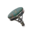 sz8 Vintage Native American silver Kings Manassa turquoise ring - Estate Fresh Austin