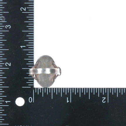 sz8 Vintage Native American silver Kings Manassa turquoise ring - Estate Fresh Austin